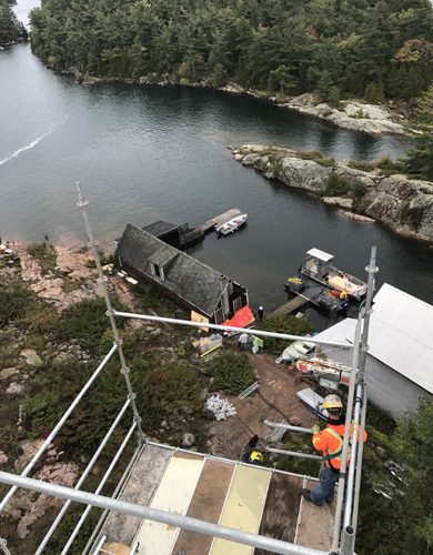 Lead-Abatement-of-Lighthouse-Tower-on-Island-in-Georgian-Bay-2